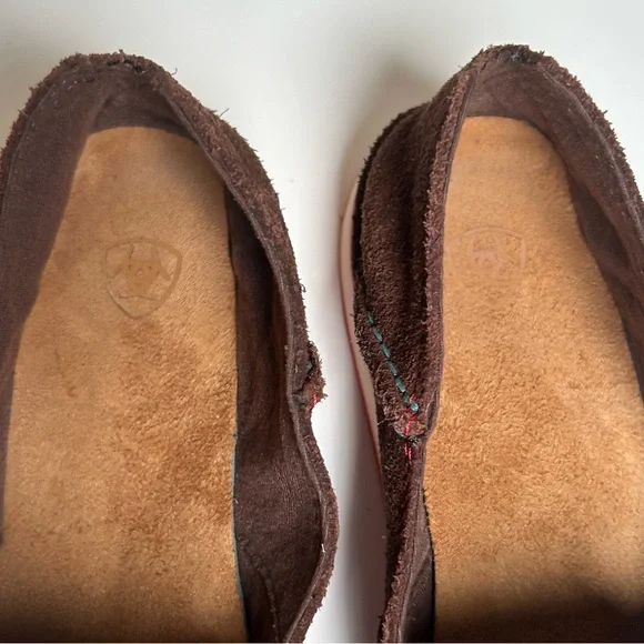 Ariat Women's Cruiser Palm Brown Suede Serape Mesh Slip On Shoes Loafers Sz 7.5 - Picture 14 of 16